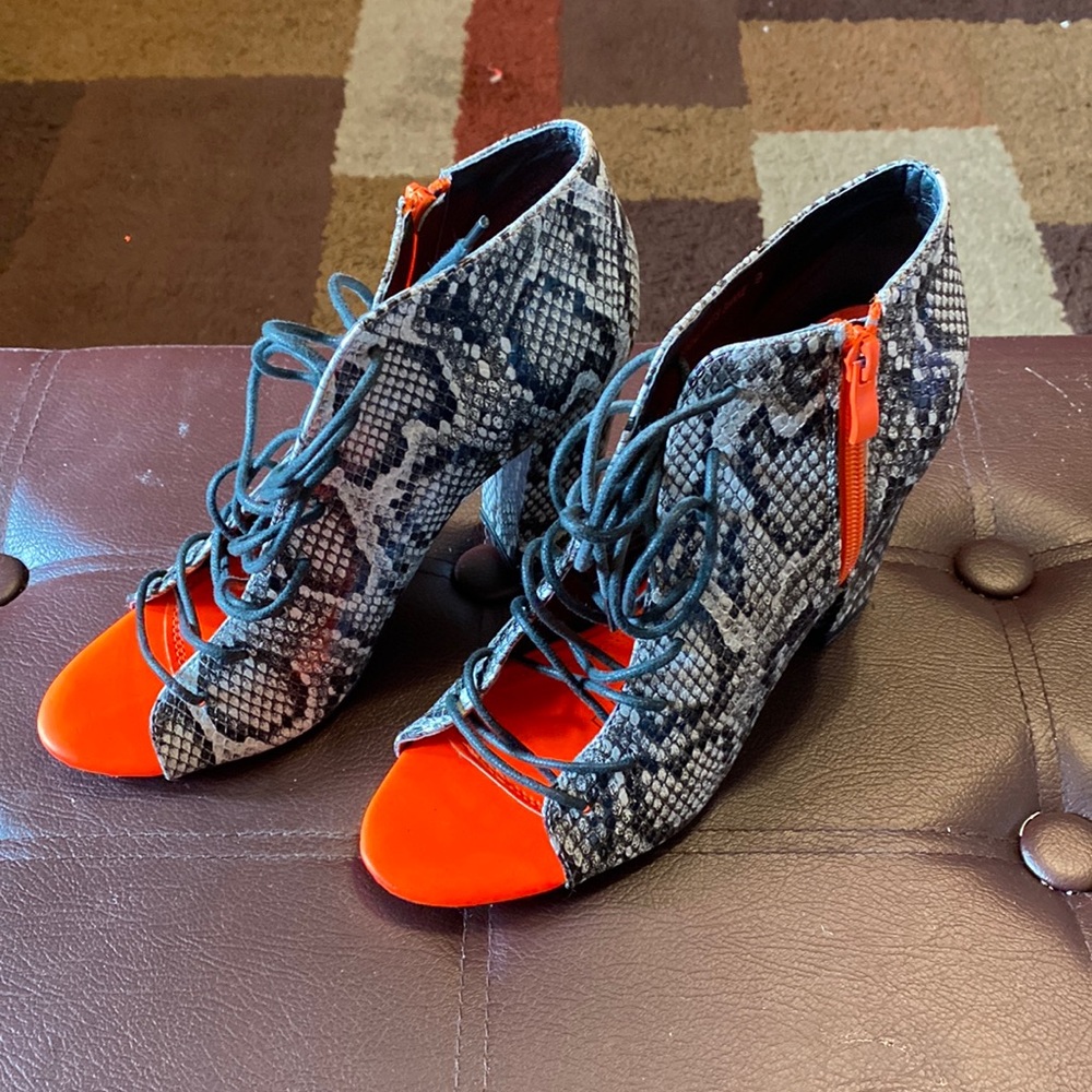 Red Kiss Snake Neonlights boots (E) - Picture 1 of 10